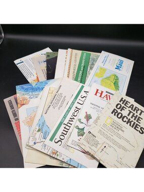 National Geographic Maps Lot USA Alaska Hawaii Yellowstone Southwest Maps